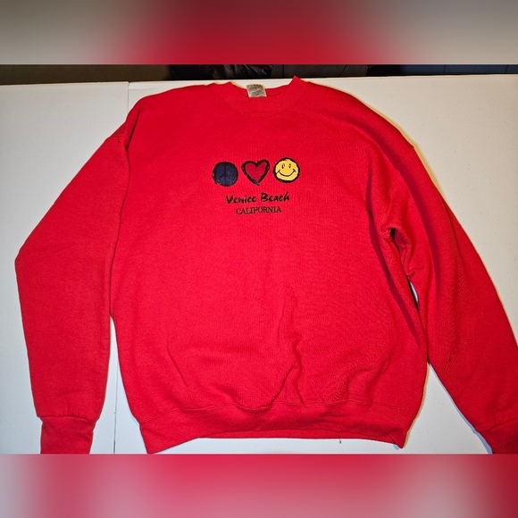 Venice Beach red crewneck. Size XL. - Picture 1 of 5